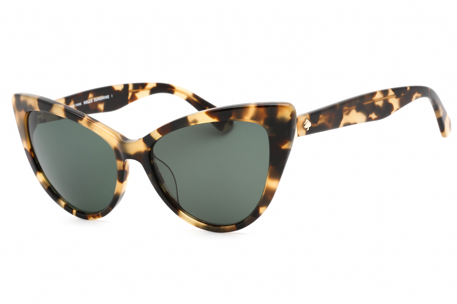 Kate Spade KARINA/S 0086 00 Sunglasses Havana Cat Eye Frame, Green Lenses Postalcontacts.com -- Kate Spade Karina/S main image 3