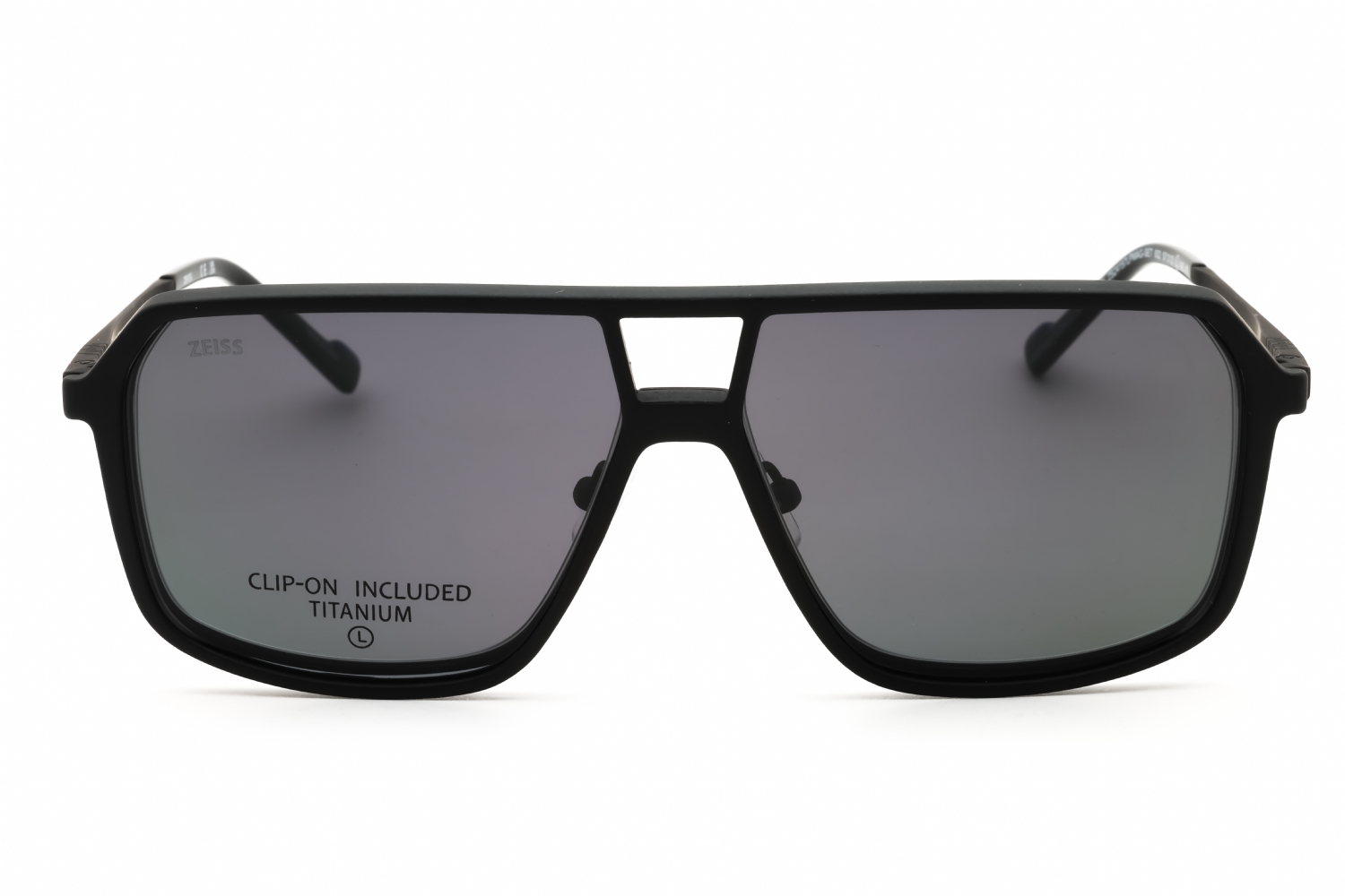 Matte Black Zeiss ZS24157LP Sunglasses — Rectangle | Postalcontacts