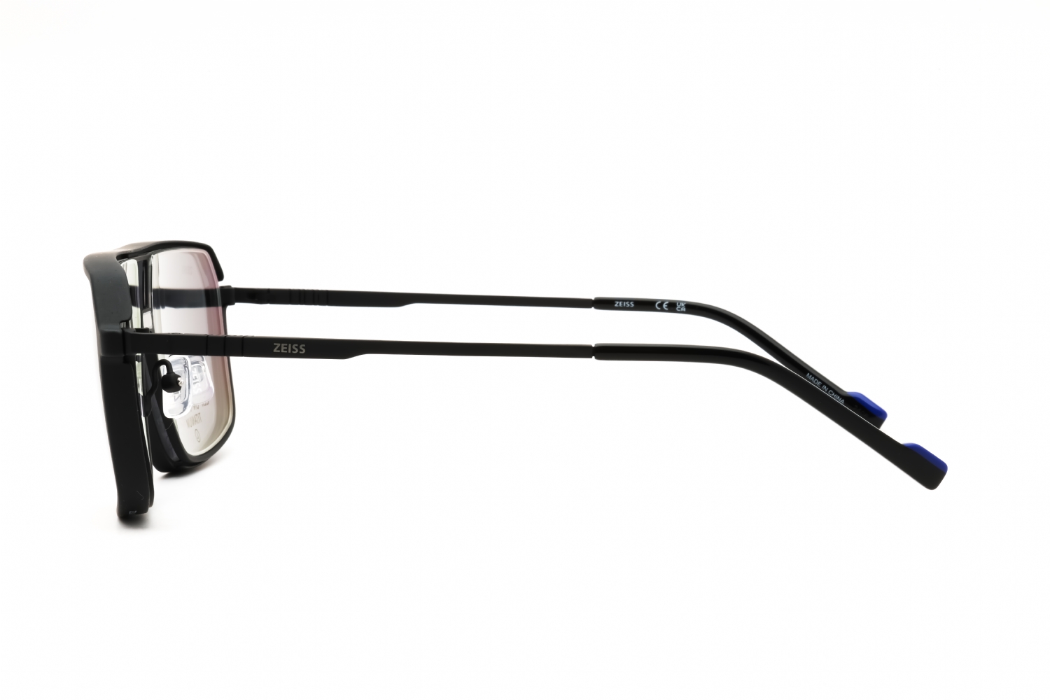Matte Black Zeiss ZS24157LP Sunglasses — Rectangle | Postalcontacts