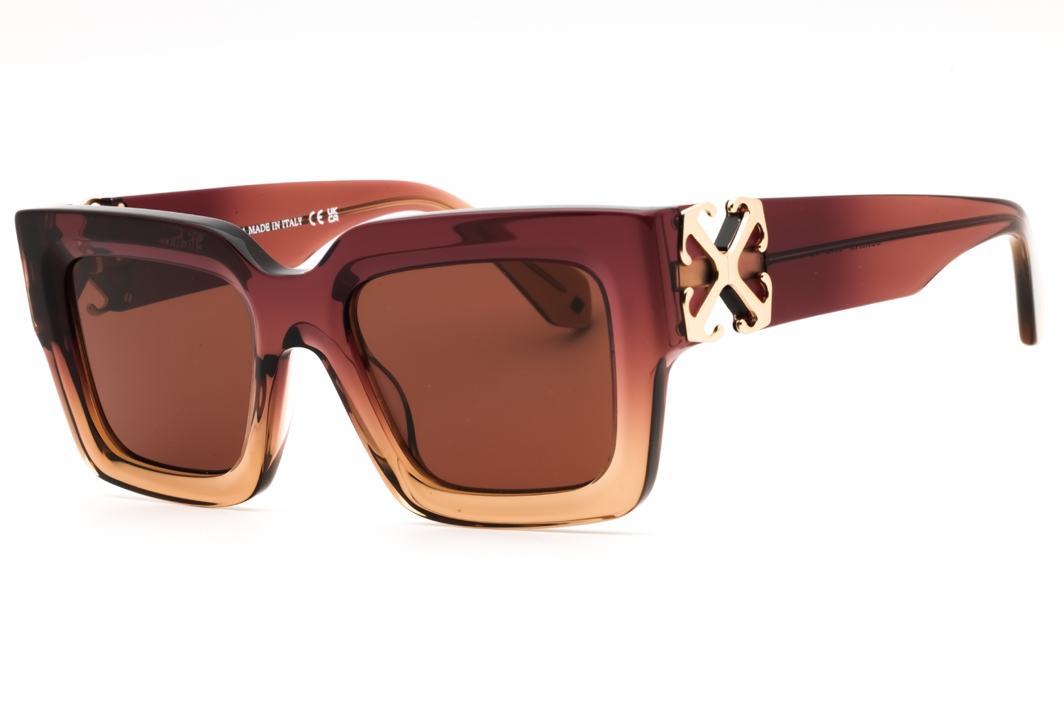 OFF WHITE MYSTIC RECTANGULAR TORTOISESHELL UNISEX SUNGLASSES. PINK LENSES. NEW Postalcontacts.com -- Off White MYSTIC main image 4