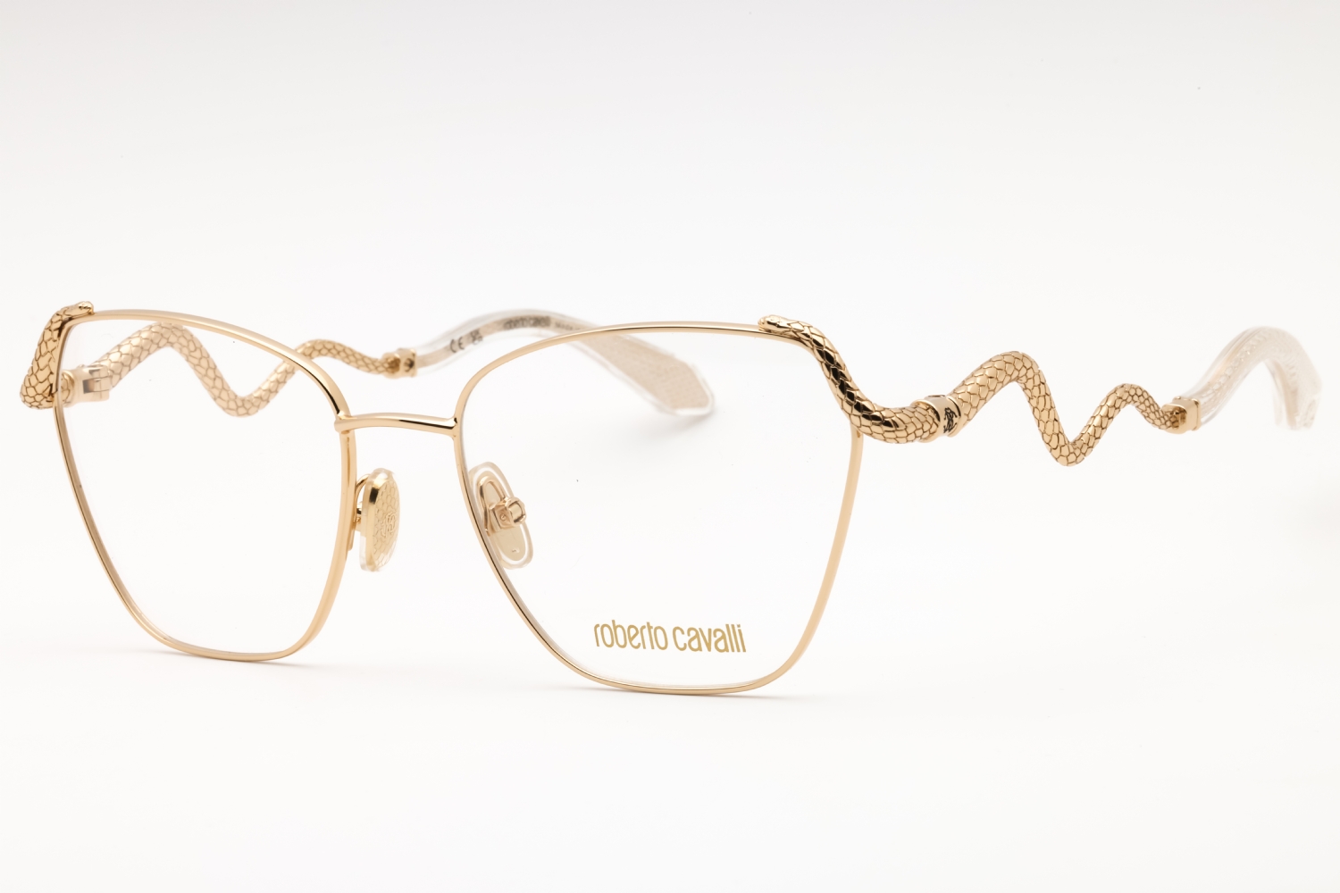 Roberto Cavalli VRC048 Eyeglasses Rose Gold Metal Cat-Eye Roberto Cavalli Women main image 2