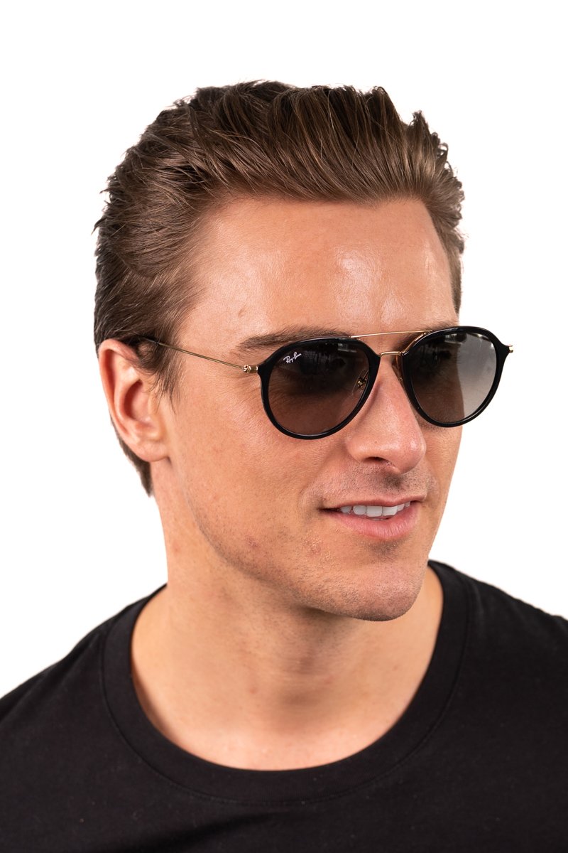 Ray Ban RB4253 Double Bridge Aviator Sunglasses in Brown Acetate Ray-Ban RB4253-710/A5-53 Brown Aviator Sunglasses - Walmart.com main image 2