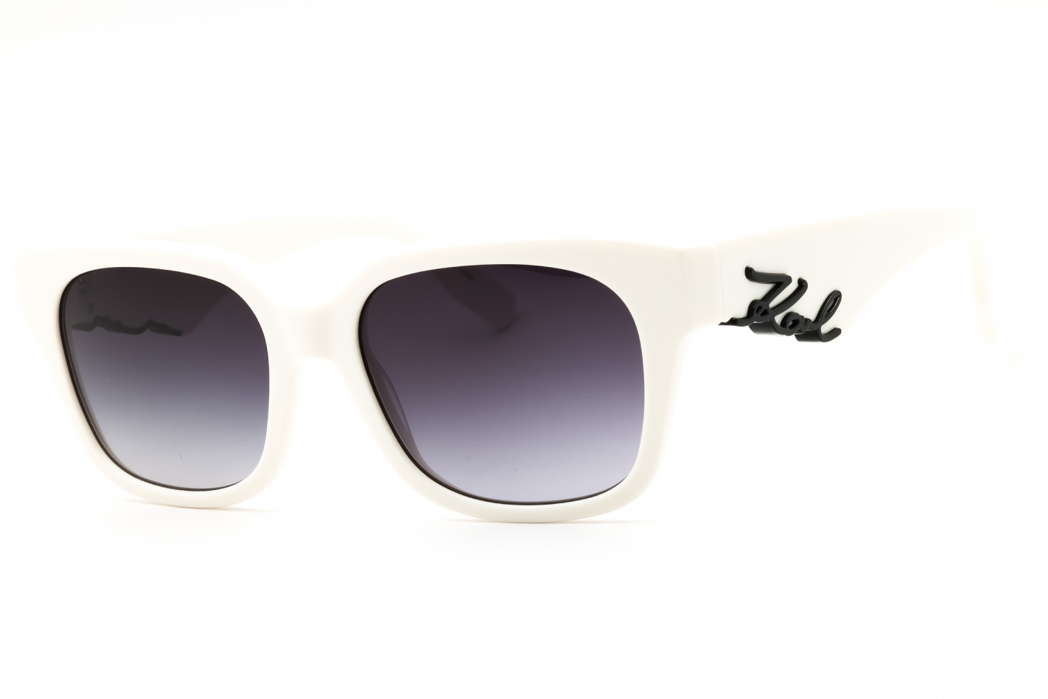 Karl Lagerfeld White Sunglasses with Karl Design in Legs Karl Lagerfeld KL6183S Sunglasses | Select Eyewear main image 3