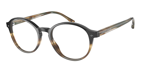 Giorgio Armani AR7004 - Striped Brown, Plastic, Round frame