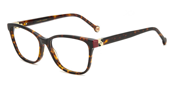 Carolina Herrera HER 0239 - Havana Red, Acetate, Rectangle frame