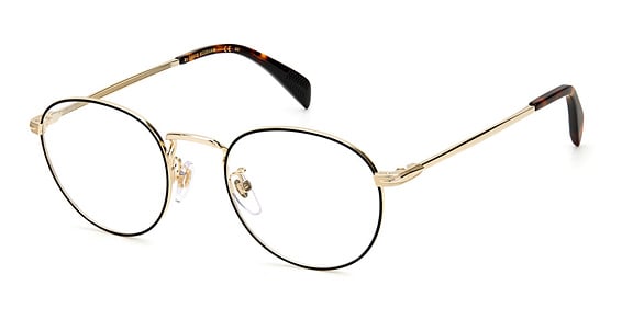 David Beckham DB 1015/US - Gold Black, Stainless Steel, Round frame