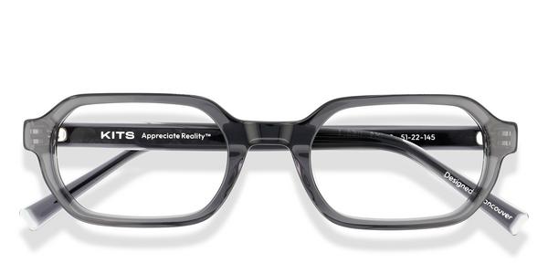 KITS Ashby - Translucent Charcoal, Acetate, Rectangle frame