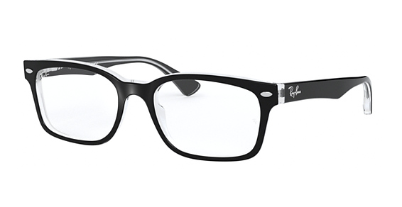 Ray-Ban RX5286 - Black On Transparent, Plastic, Oval frame