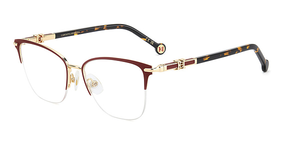 Carolina Herrera HER 0384 - Burg Gold, Metal, Cat Eye frame