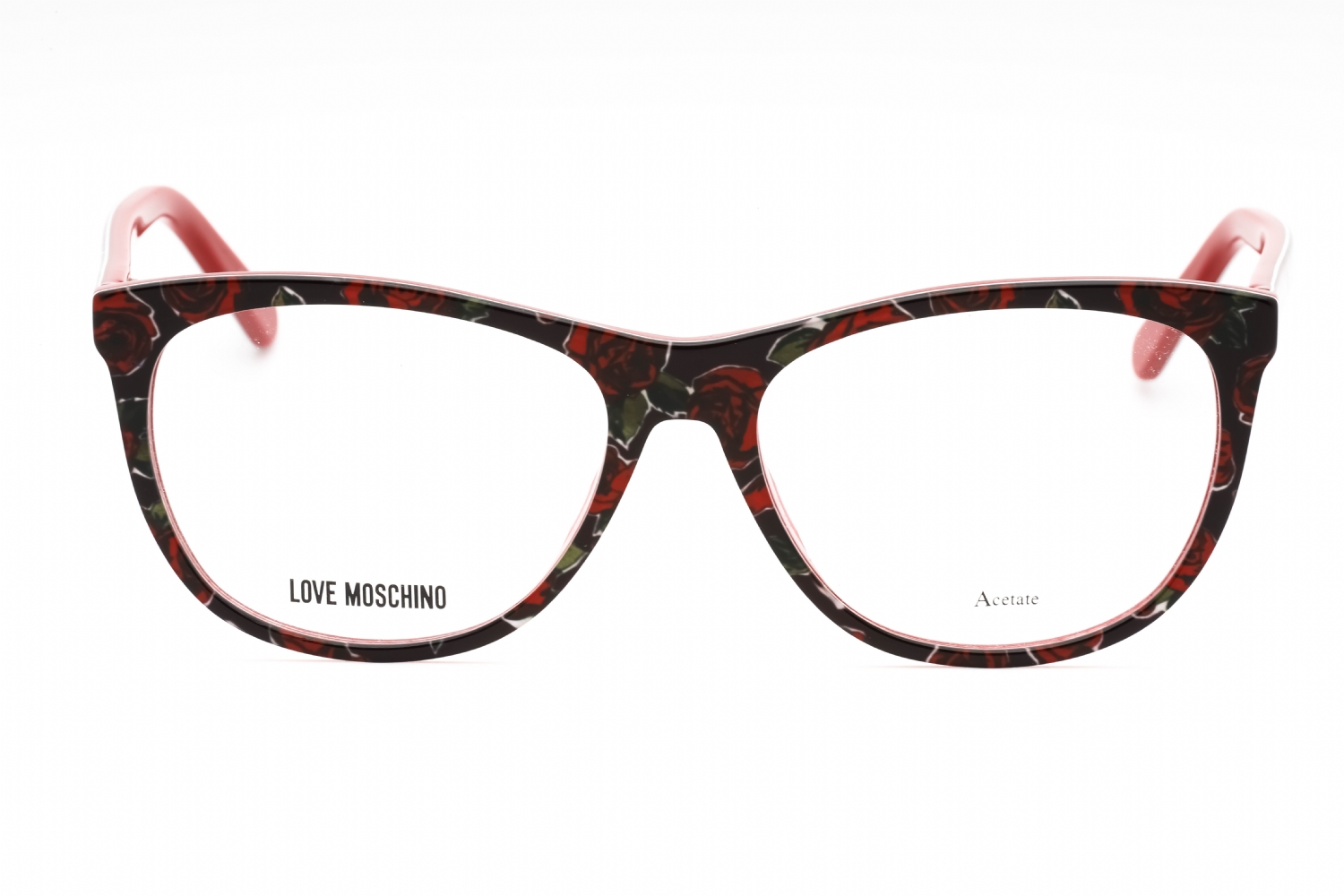 Moschino MOL524 - RED Pttrn, Acetate, Cat Eye frame