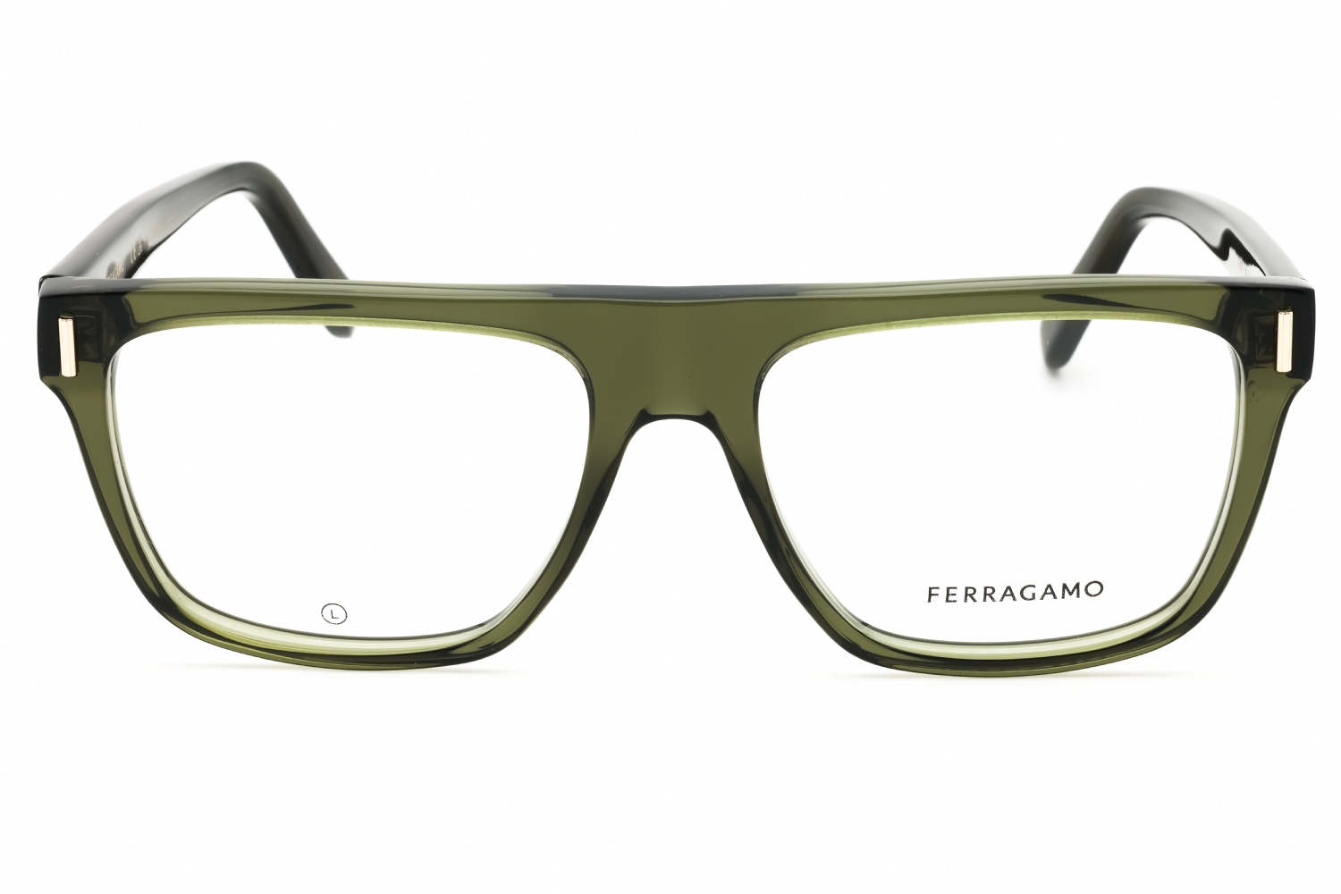 Salvatore Ferragamo SF2997 - Transparent Khaki, Acetate, Rectangle frame