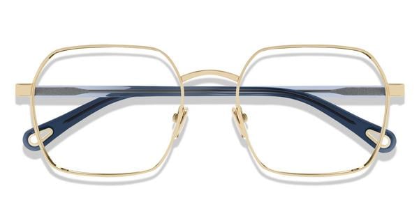 Chloe CH0268O - Gold, Metal, Rectangle frame