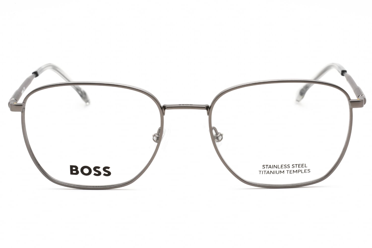 Hugo Boss BOSS 1415 - Matte Dark Ruthenium, Metal, Rectangle frame