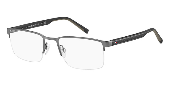 Tommy Hilfiger TH 2316/US - Matte Dark Ruthenium, Stainless Steel, Rectangle frame