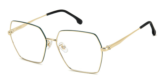 Carrera 3061 - Gold Teal, Stainless Steel, Rectangle frame