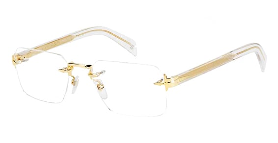 David Beckham DB 7116 - Loj2y Gd Crystal, Metal, Rectangle frame