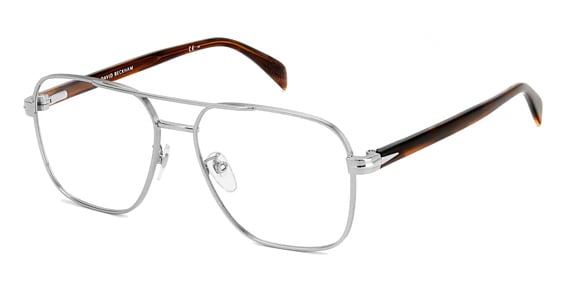 David Beckham DB 7103 - Brw Horn B, Metal, Aviator frame