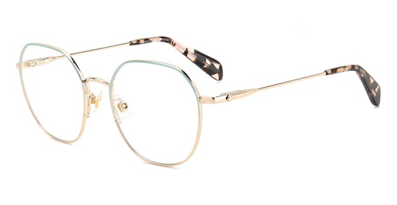 Kate Spade Madisyn/G - Gold Blue, Stainless Steel, Geometric frame