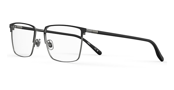 Elasta E 8013 - Matte Black Ruthenium, Stainless Steel, Rectangle frame