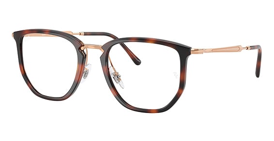 Ray-Ban RX4451V - Striped Havana, Plastic, D Frame frame