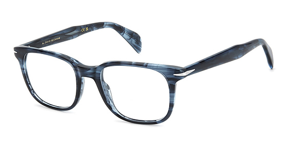 David Beckham DB 1184 - Blue Horn, Plastic, Rectangle frame