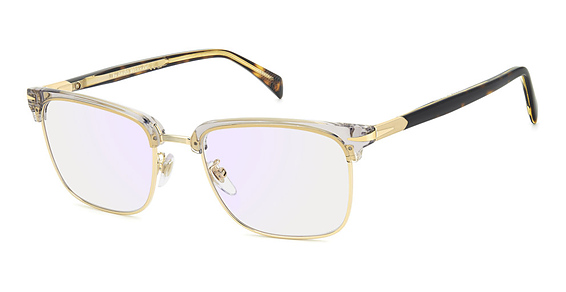 David Beckham DB 1183 - Gray Havana Gold, Metal, Oval frame