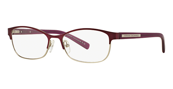 Armani Exchange AX1010 - Matte RED & Shiny Pale G, Metal, Oval frame
