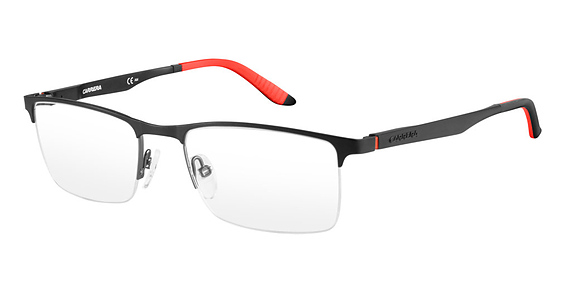 Carrera CA 8810/US - Bksmtdkrt, Stainless Steel, Rectangle frame