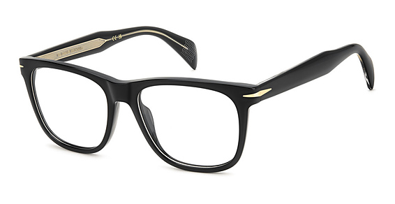 David Beckham DB 1208 - Black, Acetate, Rectangle frame