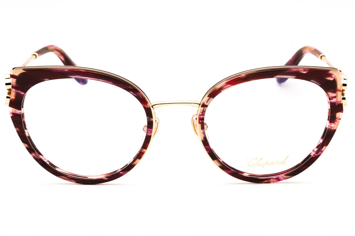 Chopard VCH367V - Shiny Streaked Burgundy, Metal, Cat Eye frame