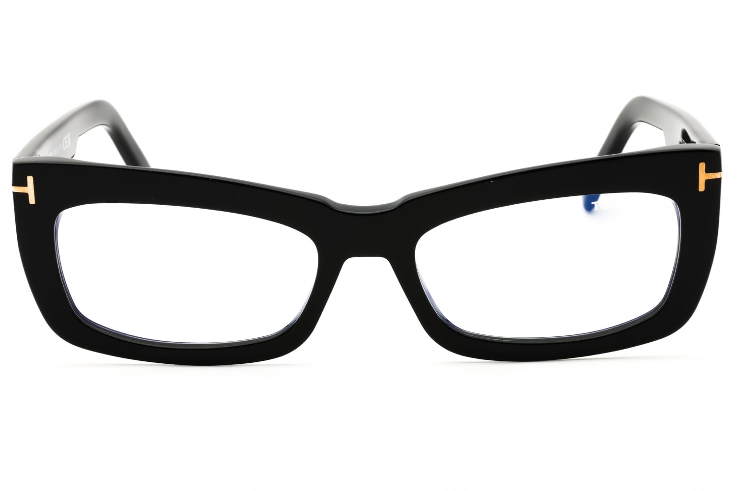 Tom Ford FT5966-B - Shiny Black/clear, Acetate, Rectangle frame