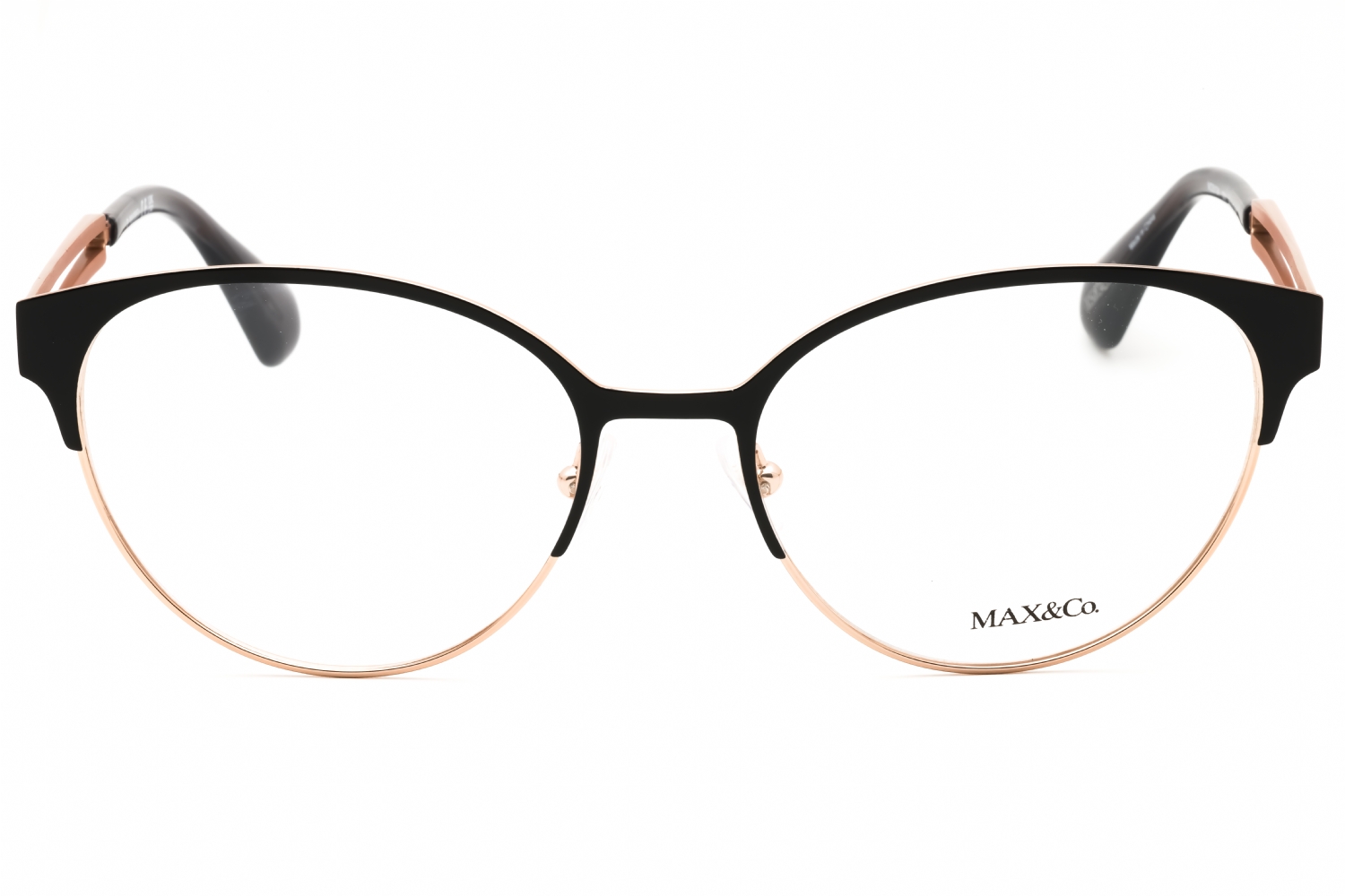 Max & Co MO5124 - Shiny Black, Metal, Oval frame