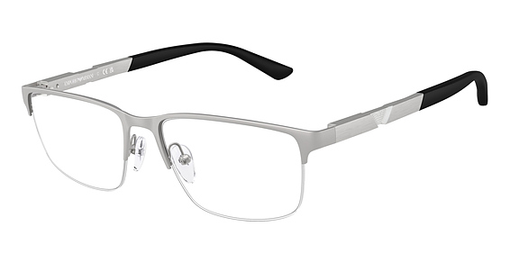 Emporio Armani EA1164 - Matte Silver, Metal, Rectangle frame