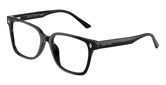 Jimmy Choo JC3038D - Black, Plastic, Rectangle frame