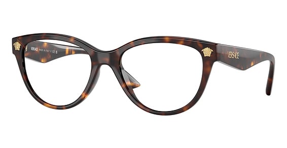 Versace VE3365U - Havana, Acetate, Oval frame