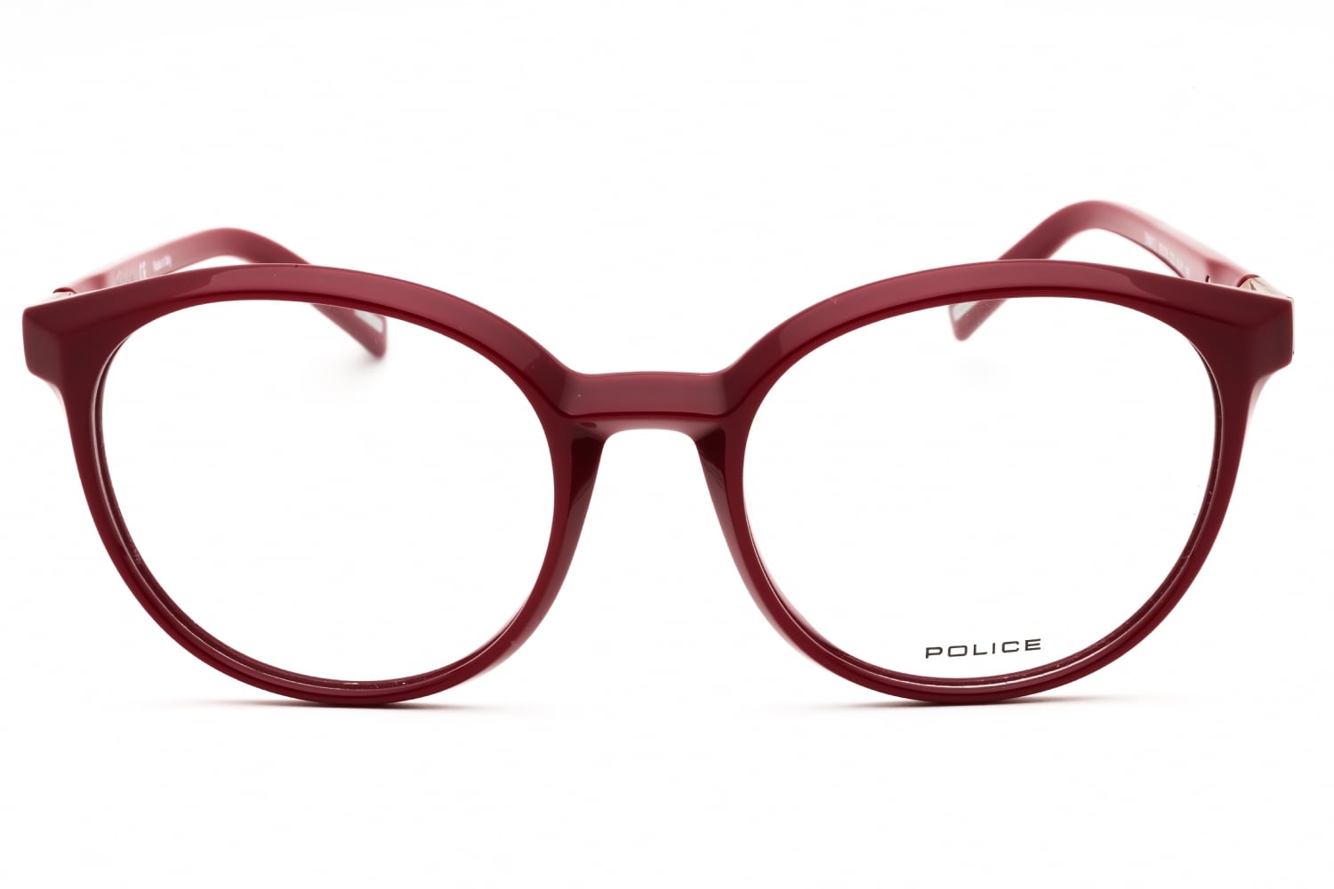 Police VPLF28M - Shiny Bordeaux, Acetate, Round frame