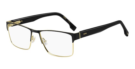 Hugo Boss Boss 1764 - Matte Black Gold, Stainless Steel, Rectangle frame