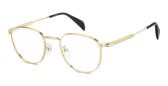 David Beckham DB 1241 - Rhl2y Gold Blck, Metal, Round frame