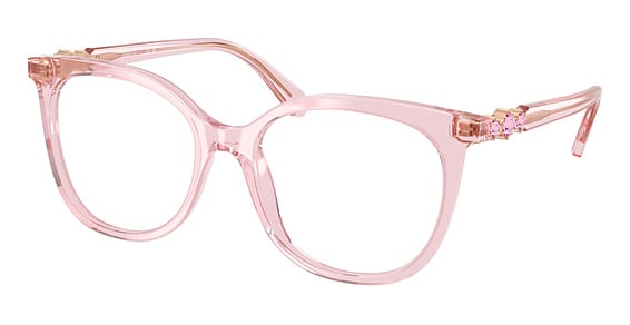 Swarovski SK2055 - Transparent Pink, Plastic, Round frame