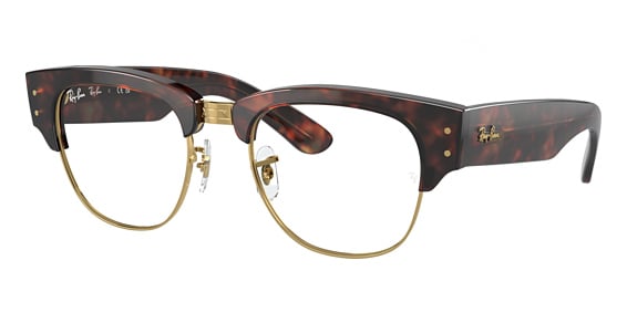 Ray-Ban RX0316V MEGA CLUBMASTER - Mock Tortoise On Arista, Acetate, Oval frame