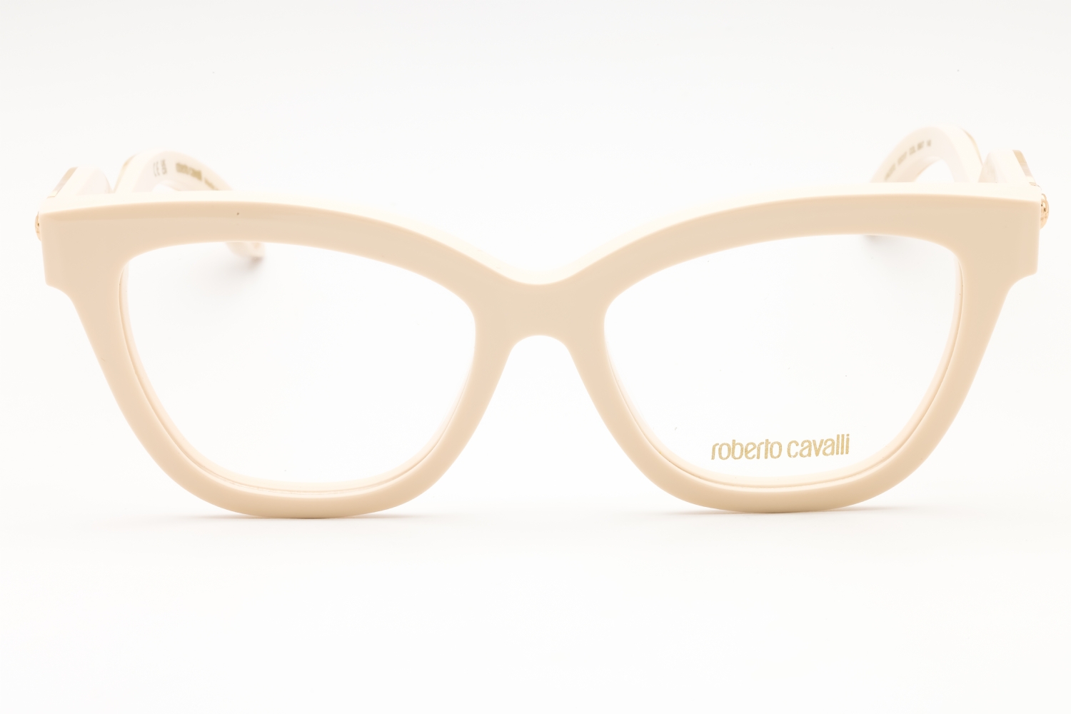 Roberto Cavalli VRC072 - Shiny Beige, Acetate, Cat Eye frame