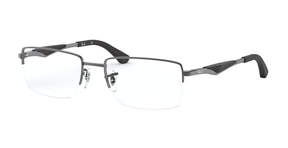 Ray-Ban RX6285 - Gunmetal, Metal, Oval frame