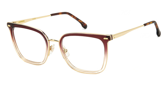 Carrera 3040 - Burgundy Shaded, Metal, Rectangle frame