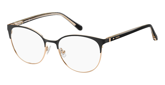 Fossil FOS 7041 - Matte Black, Stainless Steel, Mixed Shapes frame