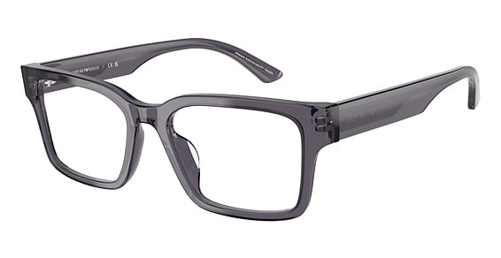 Emporio Armani EA3245U - Transparent Grey, Plastic, Rectangle frame