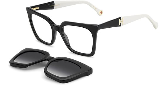 Carolina Herrera HER 0376/C - 80swj Black Whte, Acetate, Rectangle frame
