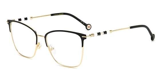 Carolina Herrera CH 0040 - Gold Black, Stainless Steel, Rectangle frame