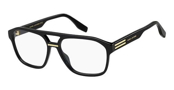 Marc Jacobs Marc 845 - Black Gold, Acetate, Rectangle frame