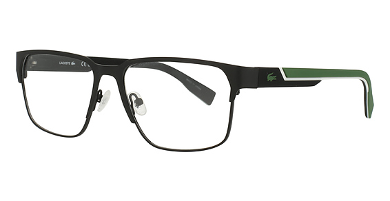 Lacoste L2306 N - Matte Black, Metal, Rimless frame