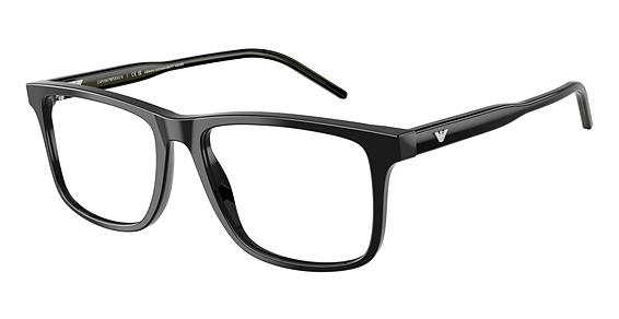 Emporio Armani EA3257F - Shiny Black, Plastic, Rectangle frame